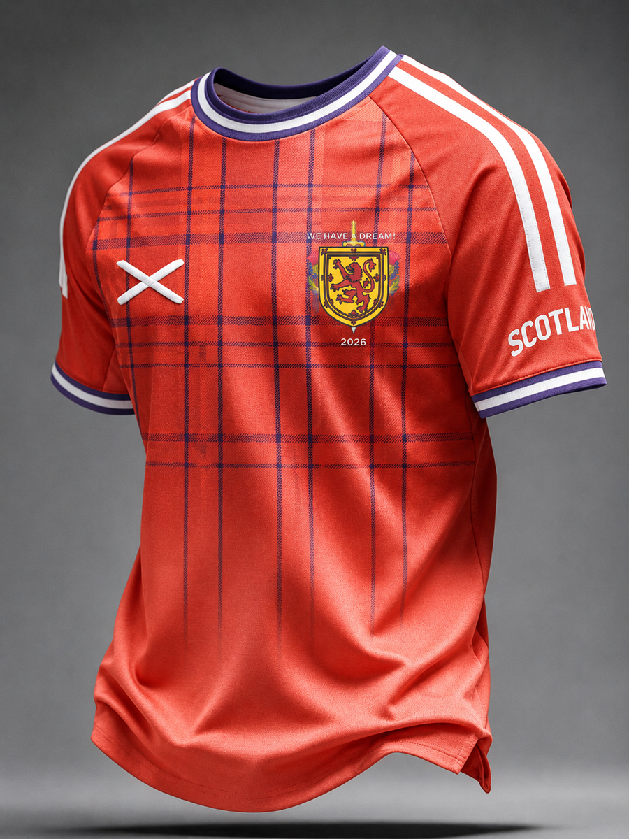 Men's UK Football Lover Scotland Printed short sleeve t-shirt 01