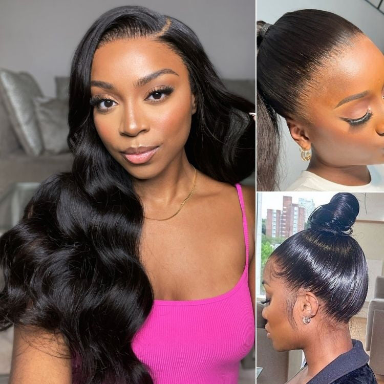 PreMax Wigs | 360 Lace Super Natural Hairline Loose Body Wave Free Part 180% Density Wig Pre-Cut Lace