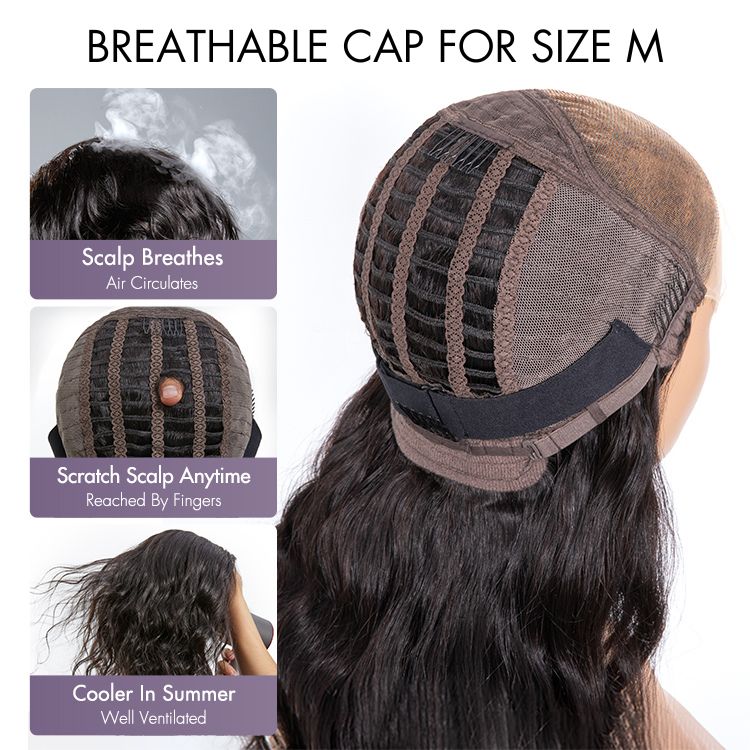 Super Natural Hairline Blonde Mix Black Loose Wave Glueless 5x5 Closure HD Lace Wig