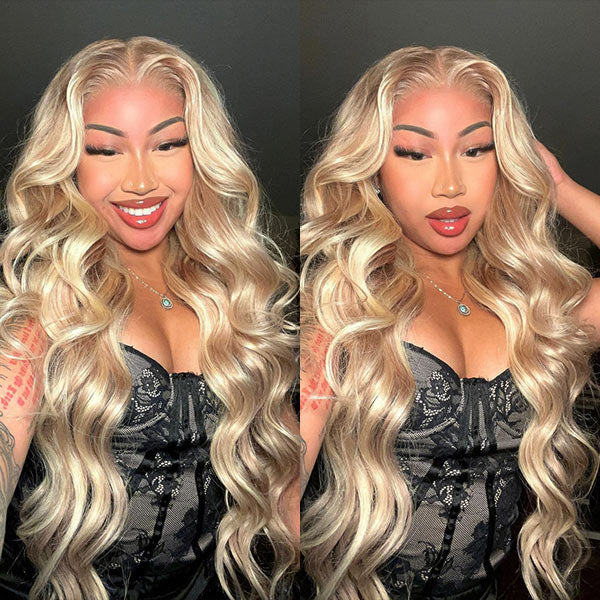 Pre-cut Lace Wig Body Wave Hair 613 Blonde Wear Go Glueless Wig 7x5 Lace Wig Preplucked with Natural Hairline