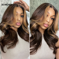 Breathable Cap Blonde Highlight Loose Wave Glueless 5x5 Closure HD Lace Wig
