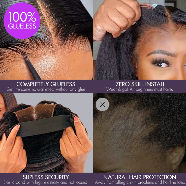 Ombre Brown Loose Body Wave Glueless 5x5 Closure Lace Wig Pre-Cut Lace