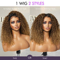1 SEC INSTALL WIG | Sun-kissed Ombre Blonde Kinky Curly Glueless 5x5 Clouse Pre-Cut Lace Wig