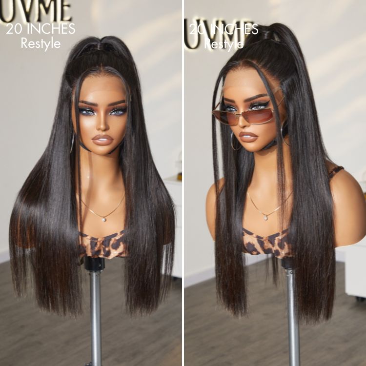 PartingMax Glueless Wig Silky Straight 7x6 Closure HD Lace Pre Plucked & Bleached Breathable Cap