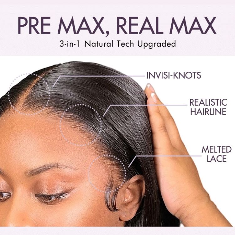 \Honey Brown with Blonde Highlights / Natural Black Bouncy Body Wave Glueless 13x4 Frontal Lace Human Hair Wig