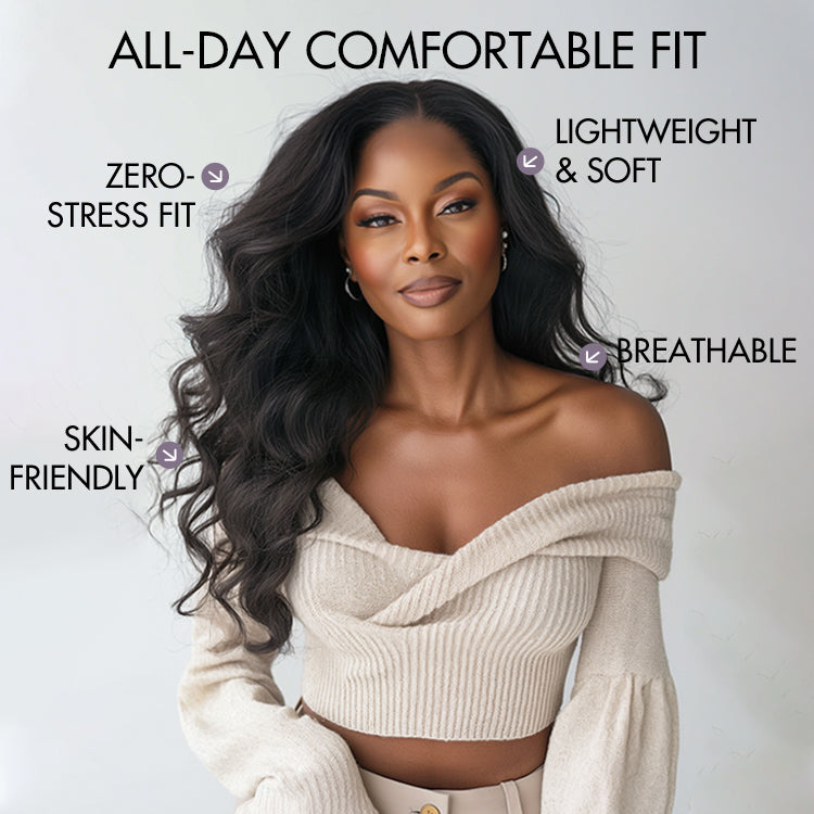 Deep Parting Loose Body Wave Human Hair Wig 11x6 Frontal HD Lace Glueless Wig