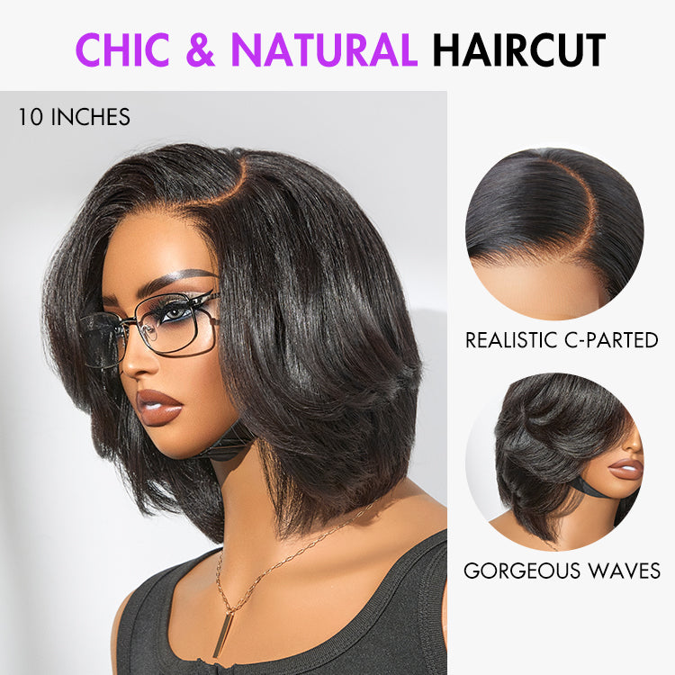Chic & Natural Layered Bob Wig Pre-Cut Minimalist HD Lace Glueless Wig