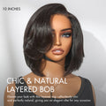 Chic & Natural Layered Bob Wig Pre-Cut Minimalist HD Lace Glueless Wig
