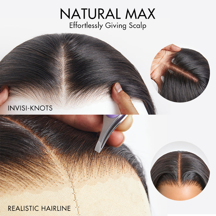 PartingMax Glueless Wig Silky Straight 7x6 Closure HD Lace Pre Plucked & Bleached Breathable Cap