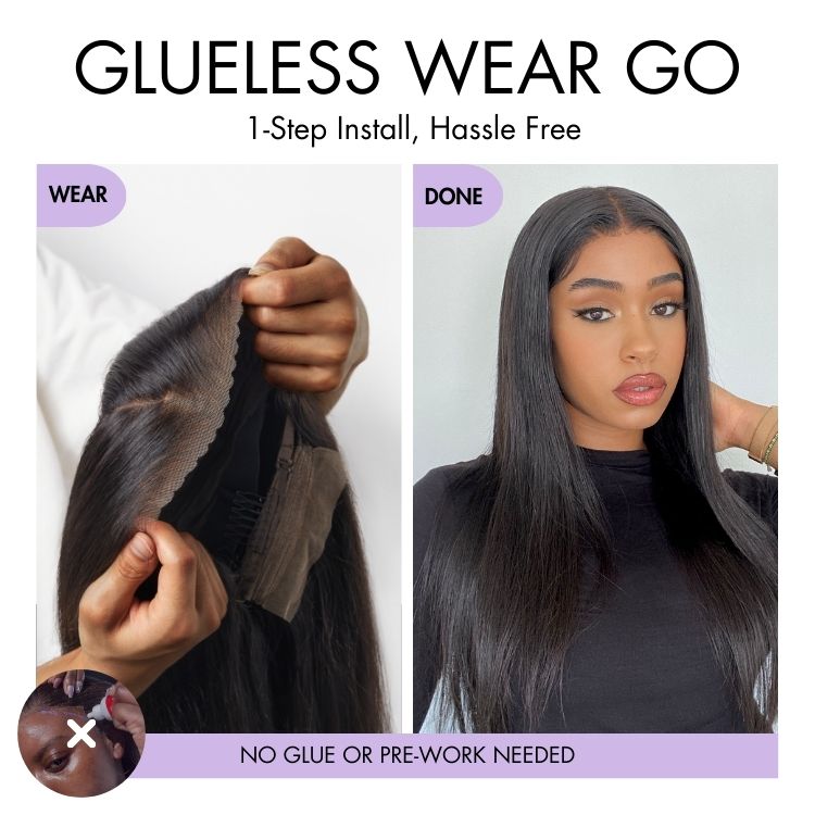 PartingMax Glueless Wig Silky Straight 7x6 Closure HD Lace Pre Plucked & Bleached Breathable Cap