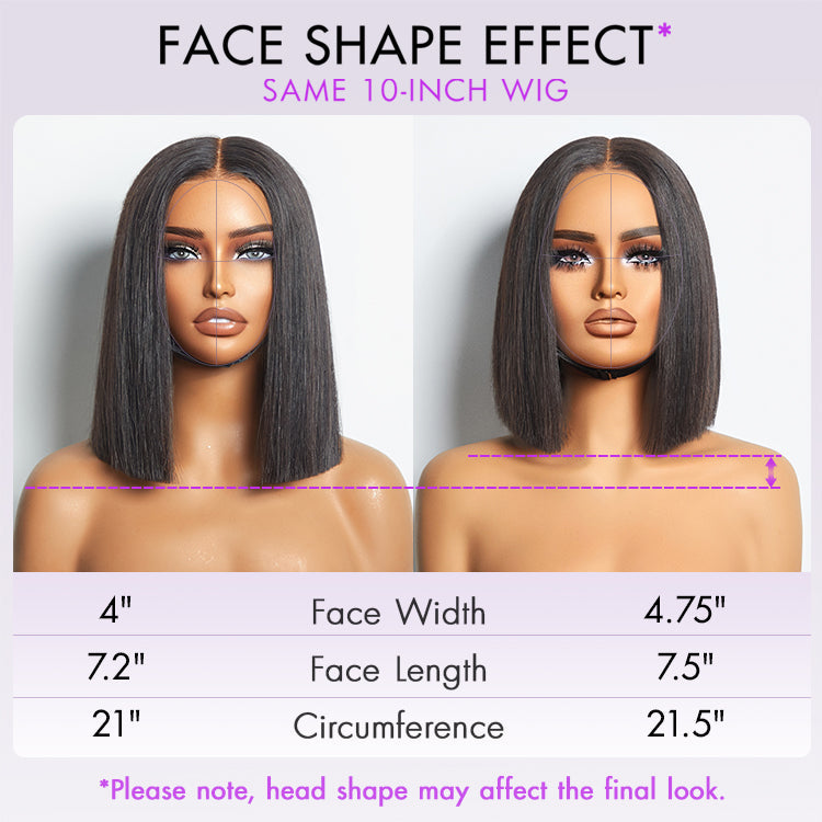 Glueless 4x4 Closure Undetectable HD Lace Bob Wig 100% Human Hair | Pre-bleached Knots - US Only