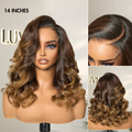 PartingMax Glueless Wig Ombre Brown Loose Body Wave 7x6 Closure HD Lace Wig