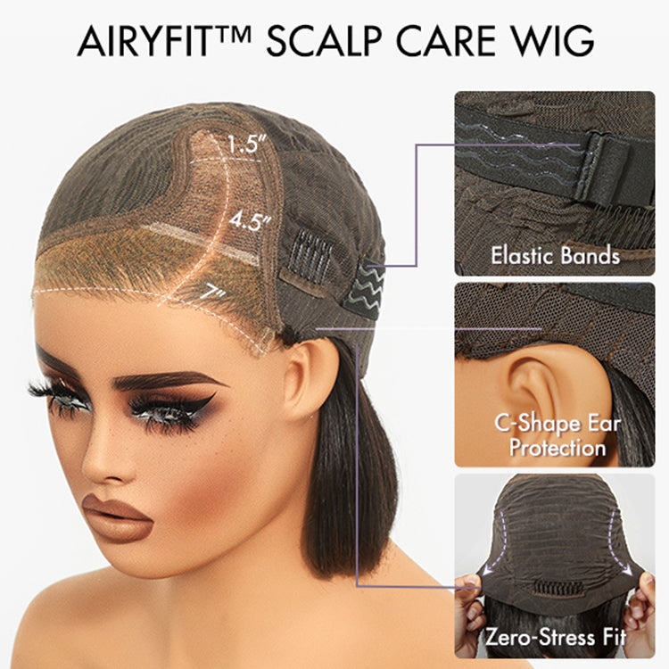 Silky Blunt Cut Bob Snugfit Glueless Minimalist HD Lace Short Wig Pre-Cut Lace