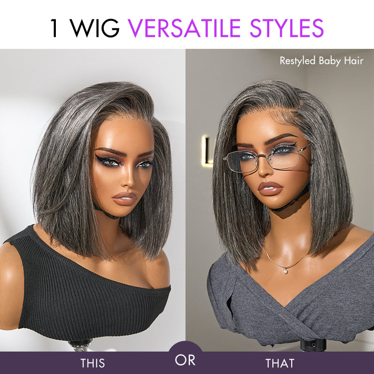 Silky Blunt Cut Bob Snugfit Glueless Minimalist HD Lace Short Wig Pre-Cut Lace