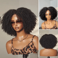 Go Natural Ease | Breathable Cap Natural Bouncy Fluffy Jerry Curl Glueless 5x5 Closure Lace Wig