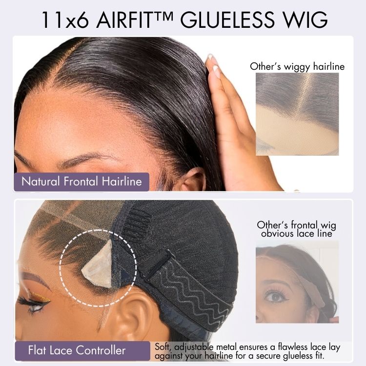 Deep Parting Loose Body Wave Human Hair Wig 11x6 Frontal HD Lace Glueless Wig