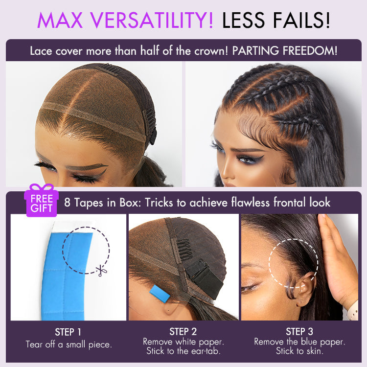 Nature Max Loose Body Wave Ear-to-ear Glueless 13x6 Frontal HD Lace C Part Wig