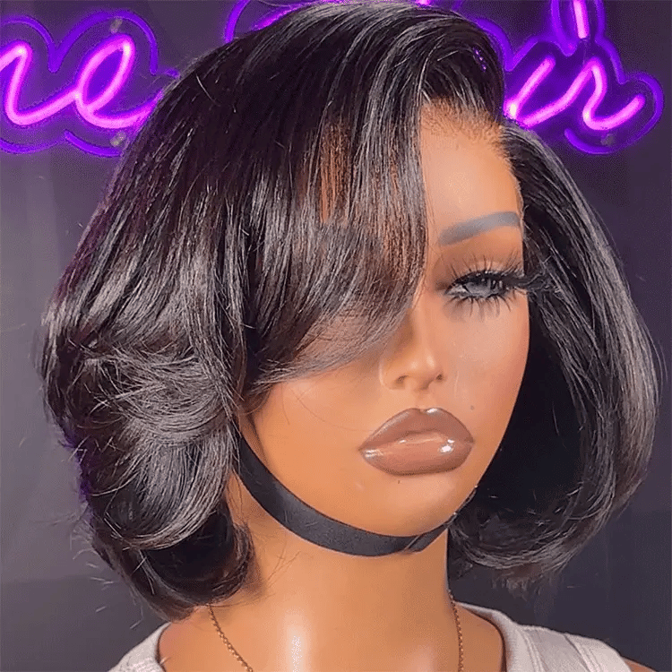 New Customers Only | PreMax Wigs - Natural Black / Blonde Highlight C Part Glueless Lace Front Bob Wig