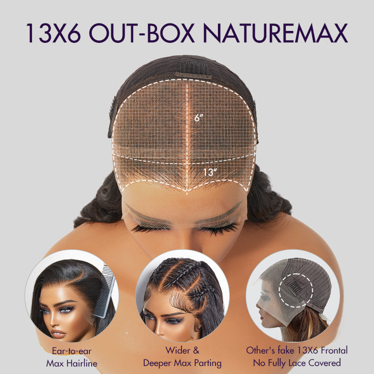 Nature Max Blonde Highlight Loose Body Wave Ear-to-ear Glueless 13x6 Frontal HD Lace Wig Pre-Cut Lace