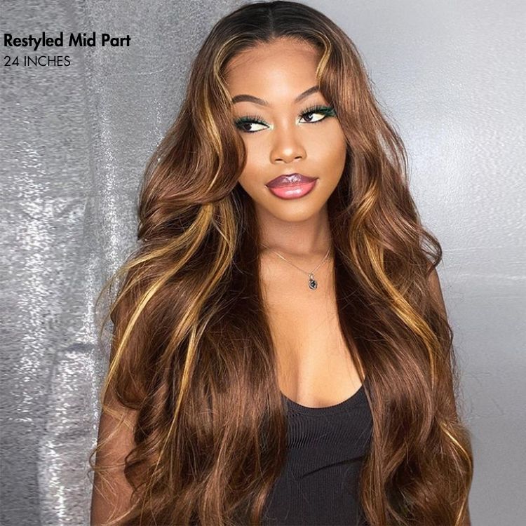 180% Density Honey Golden Blonde Loose Body Wave 7x6 Closure HD Lace Human Hair Wig Pre-Cut Lace