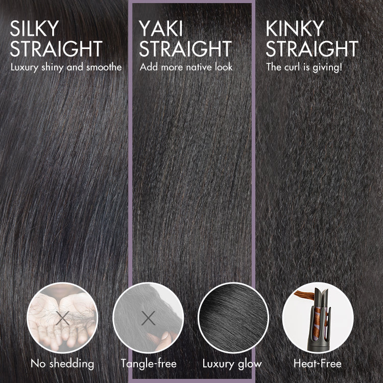 Yaki Straight 5x5 Closure HD Lace Glueless Long Wig Pre-Cut Lace