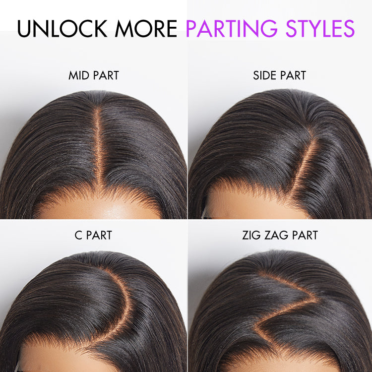 Yaki Straight 5x5 Closure HD Lace Glueless Long Wig Pre-Cut Lace