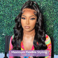 Block Wig Body Wave Bleached Knots Wig With Optional Replaceable Zip Lace Tops