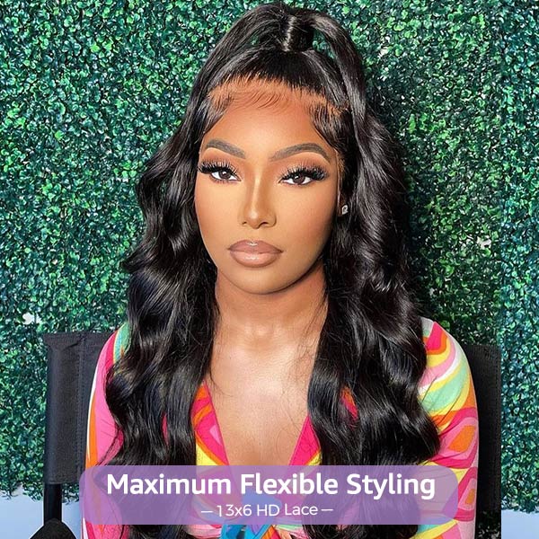 Block Wig Body Wave Bleached Knots Wig With Optional Replaceable Zip Lace Tops