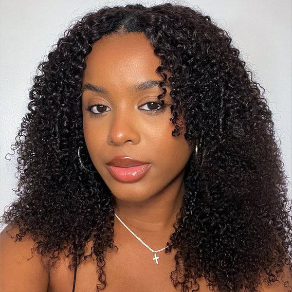 M-Cap Afro Curly Wear Go Glueless Wigs Bleached Single Knots Pre Cut 9x6 HD Lace  Wig