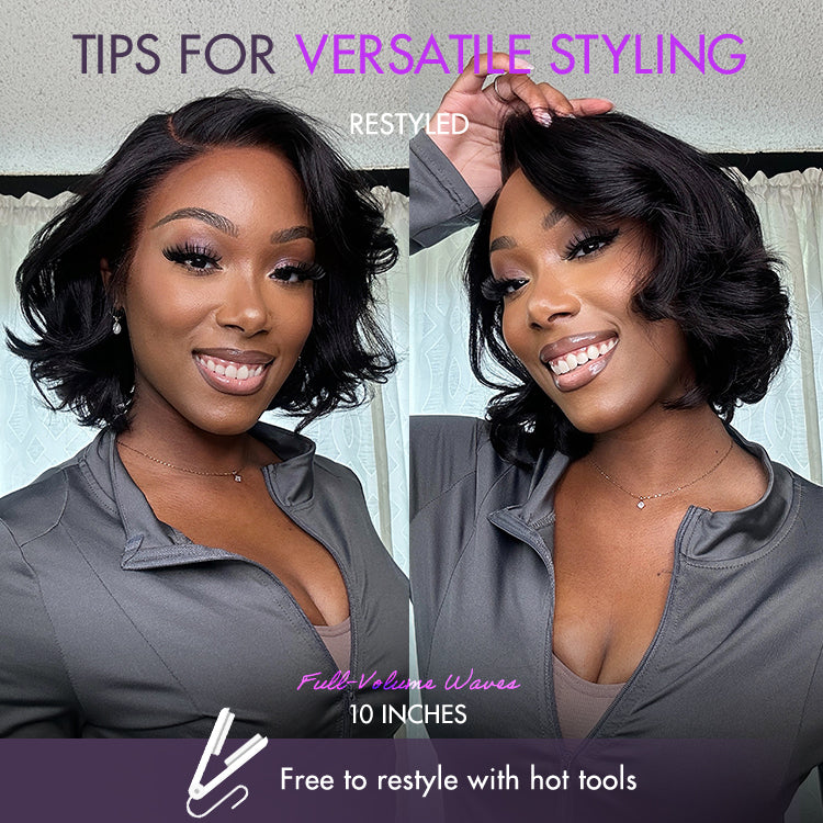 Toffee Brown Mix Blonde / Natural Black Layered Cut Glueless 5x5 Closure Lace Bob Wig