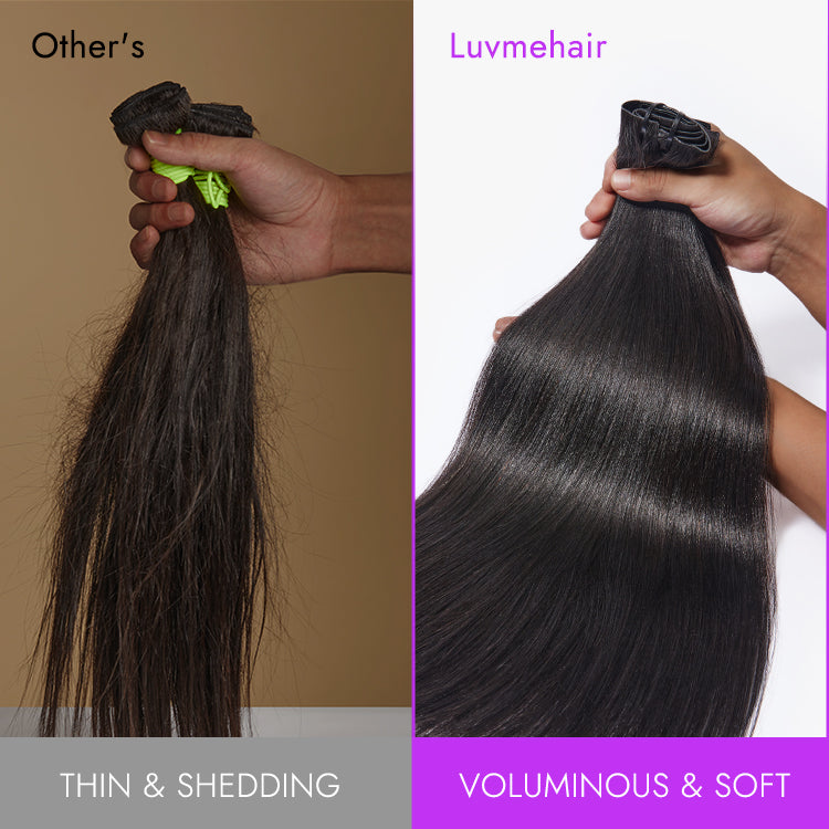 Yaki Straight 100% Virgin Human Hair Bundles 1pc / 3pcs