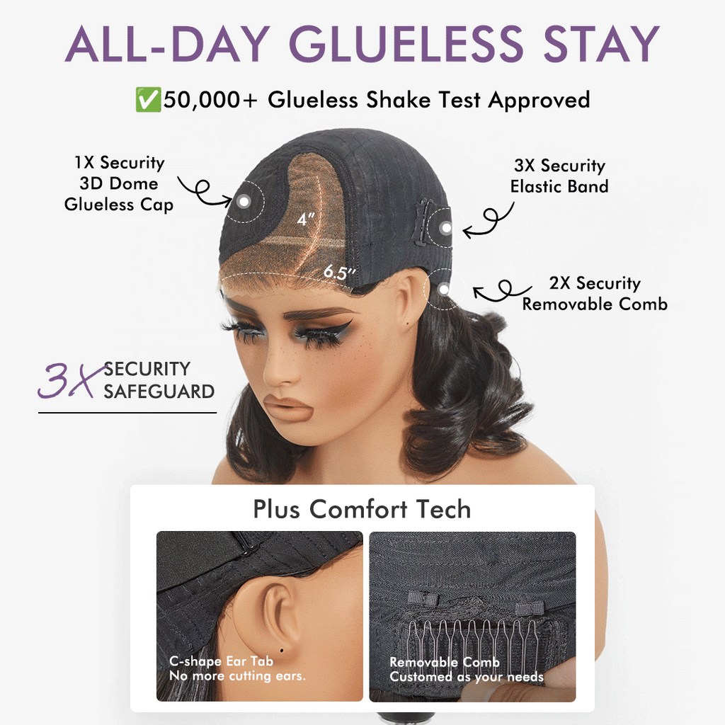 Ash Blonde Blunt Cut Bob Glueless Minimalist HD Lace Short Bob Wig Pre-Cut Lace