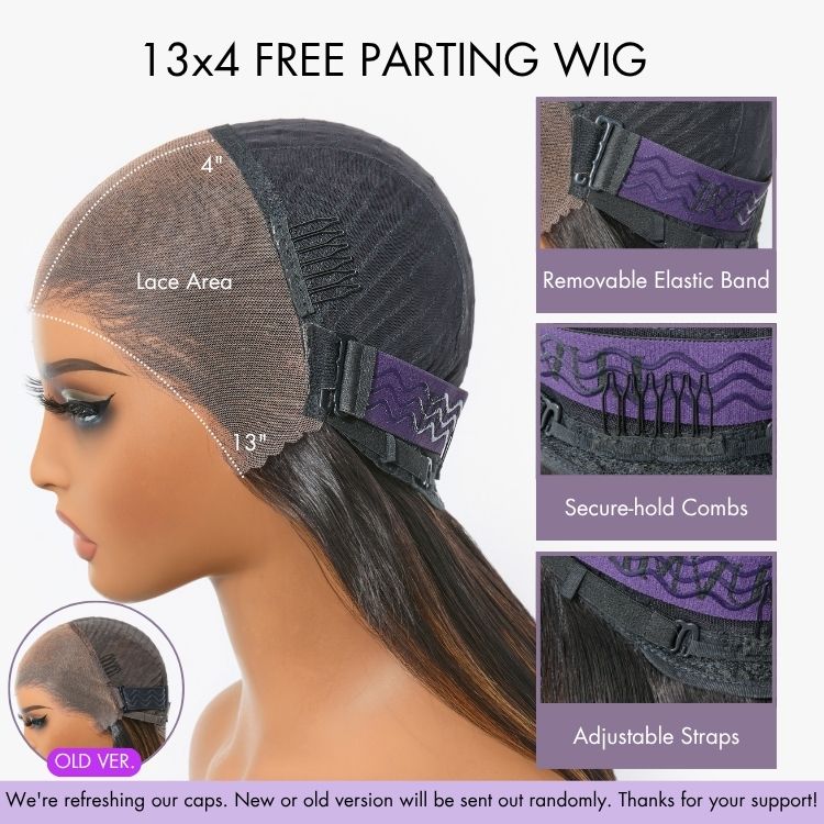 Natural Black Water Wave 13x4 HD Lace Front Free Part Glueless Wig 100% Human Hair