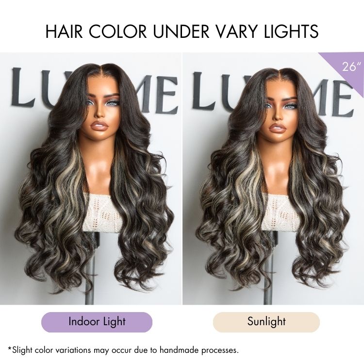 180% Density Platinum Blonde Highlight Loose Body Wave Glueless 7x6 Closure HD Lace Wig Pre-Cut Lace