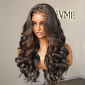 Classic and Chic Brown Highlights Loose Body Wave Glueless 5x5 Closure Lace Human Hair Wig - US Only