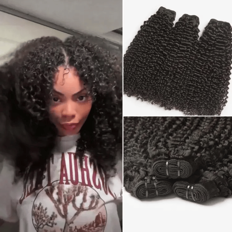Kinky Curly 100% Virgin Human Hair Bundles 1pc / 3pcs - Limited Time Offer