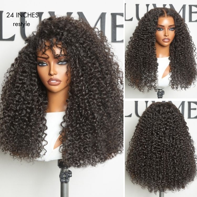 180% Density Voluminous & Bouncy Messy Burmese Curly Glueless 7x6 Closure HD Lace Human Hair Wig Pre-Cut Lace