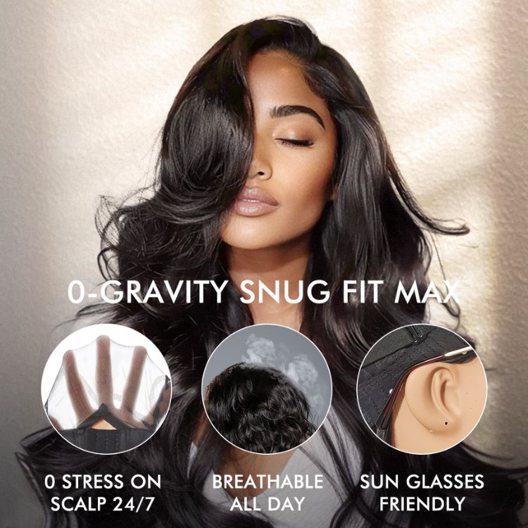 180% Density Ombre Blonde Highlight Loose Body Wave Glueless 7x6 Closure HD Lace Human Hair Wig with Bangs Pre-Cut Lace