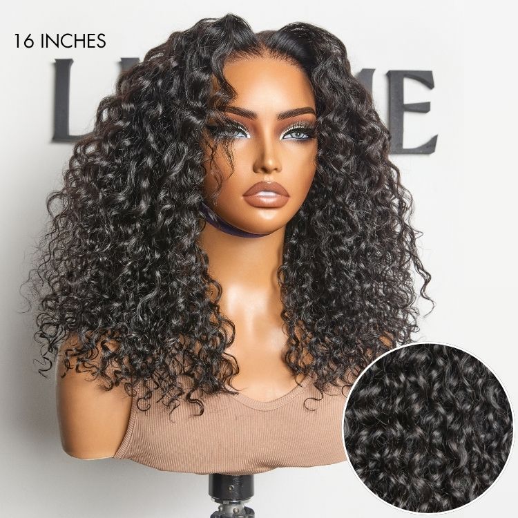 Effortless Water Wave Snugfit Glueless 5x5 Closure Pre-Cut Lace Curly Wig