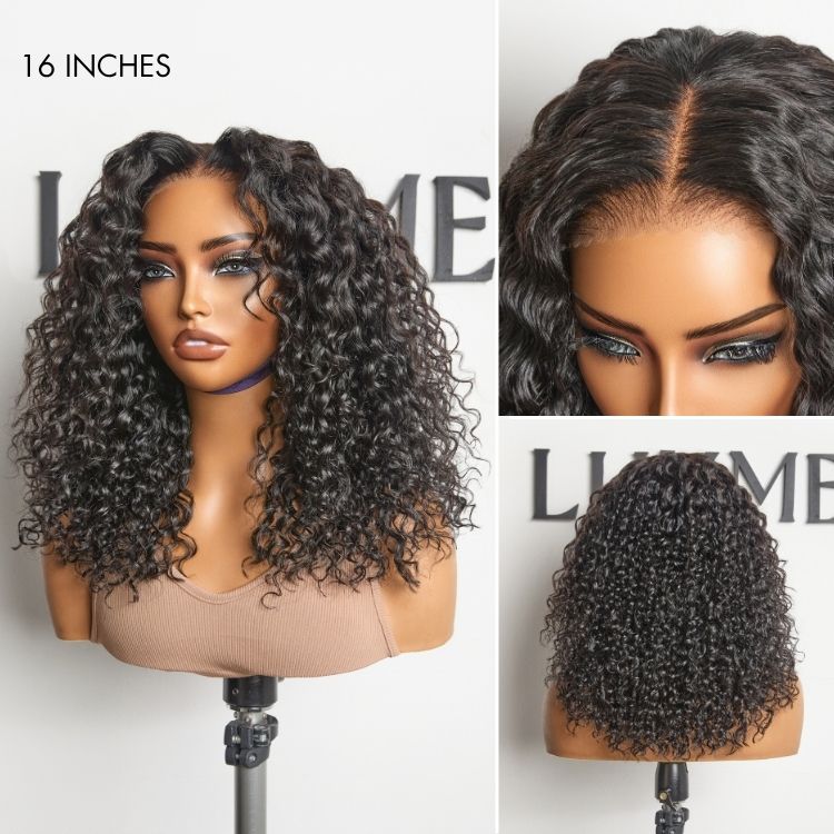 Effortless Water Wave Snugfit Glueless 5x5 Closure Pre-Cut Lace Curly Wig