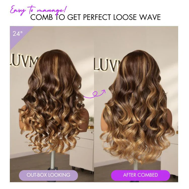 180% Density Loose Body Wave Glueless 7x6 Closure HD Lace Human Hair Wig with Bangs Pre-Cut Lace