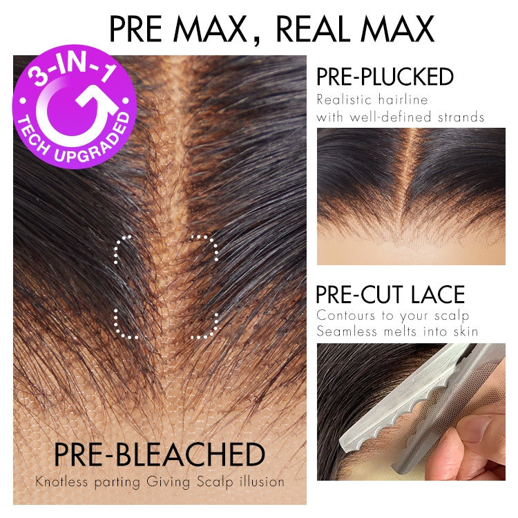 48H Delivery | Retro 90s Flip Ends Bob Cut Wig Glueless 13x4 Frontal Lace Human Hair Wig