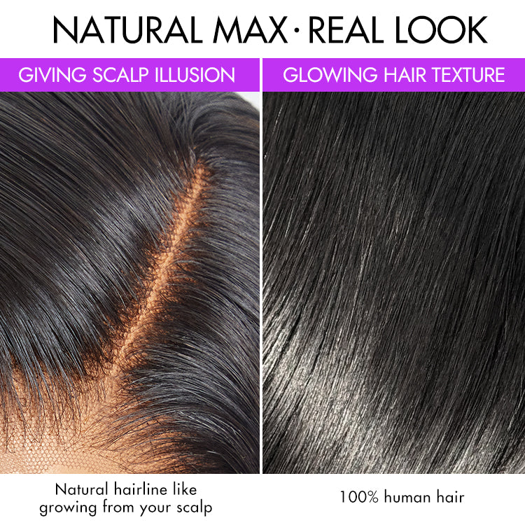 48H Delivery | Retro 90s Flip Ends Bob Cut Wig Glueless 13x4 Frontal Lace Human Hair Wig