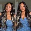 180% Density Platinum Blonde Highlight Loose Body Wave Glueless 7x6 Closure HD Lace Wig Pre-Cut Lace
