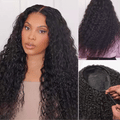 3-In-1 Half Wig 180% Density Water Wave Glueless Flexi-Fit Drawstring Wig