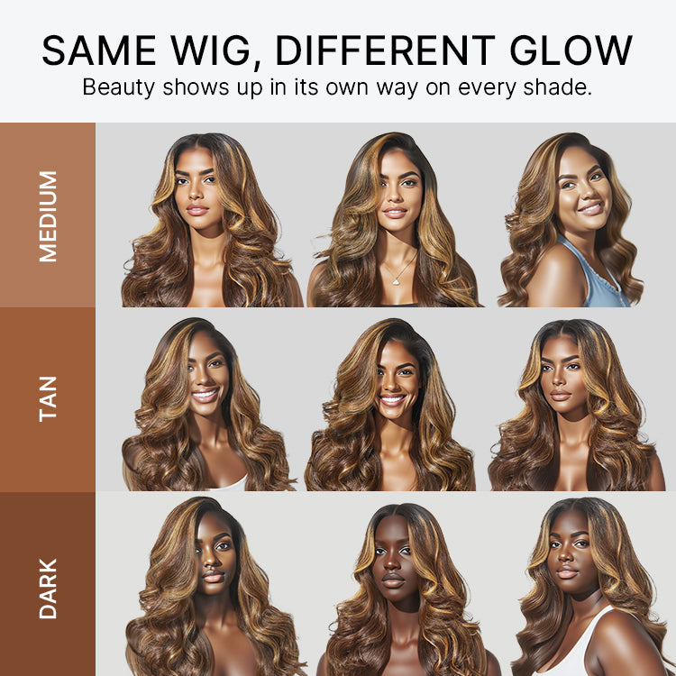 PartingMax Glueless 7x6 Closure HD Lace Loose Body Wave Long Wig Pre-Cut Lace