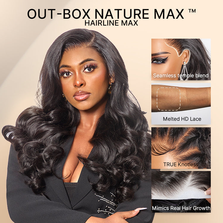 NatureMAX™ 200% / 250% Density Loose Wave Glueless Ear-to-ear 13x4 HD Lace Front Wig Pre-Cut Lace Flexi-Fit Drawstring Cap-14