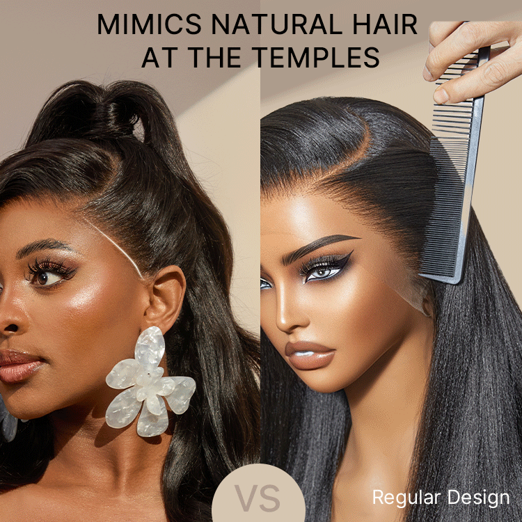 200% Density Ombre Brown / Natural Loose Wave Glueless 13x6 HD Lace Front Shoulder Length Wig Pre-Cut Lace Flexi-Fit Drawstring Cap