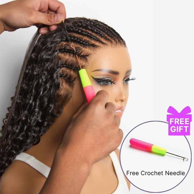 Pre-Separated Feather Crochet Human Hair Extensions Silky Straight Protective Style with Free Gifts - US Only