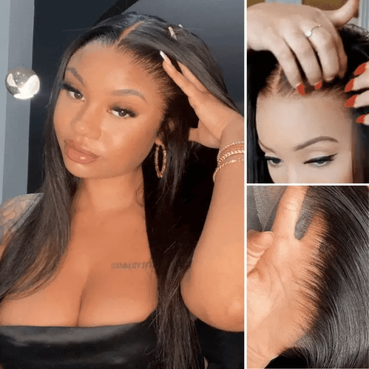 48H Delivery | NatureMAX™ Silky Straight Glueless Ear-to-ear 13x4 HD Lace Front Wig Pre-Cut Lace